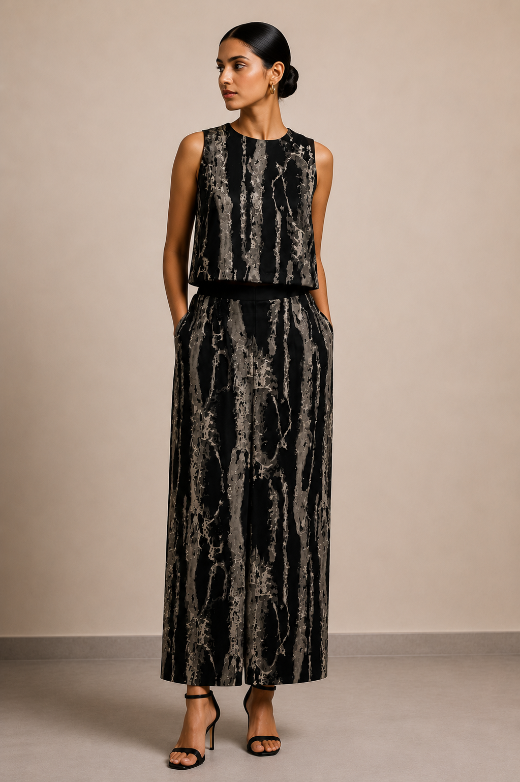 GRAPHITE JACQUARD SKIRT SET