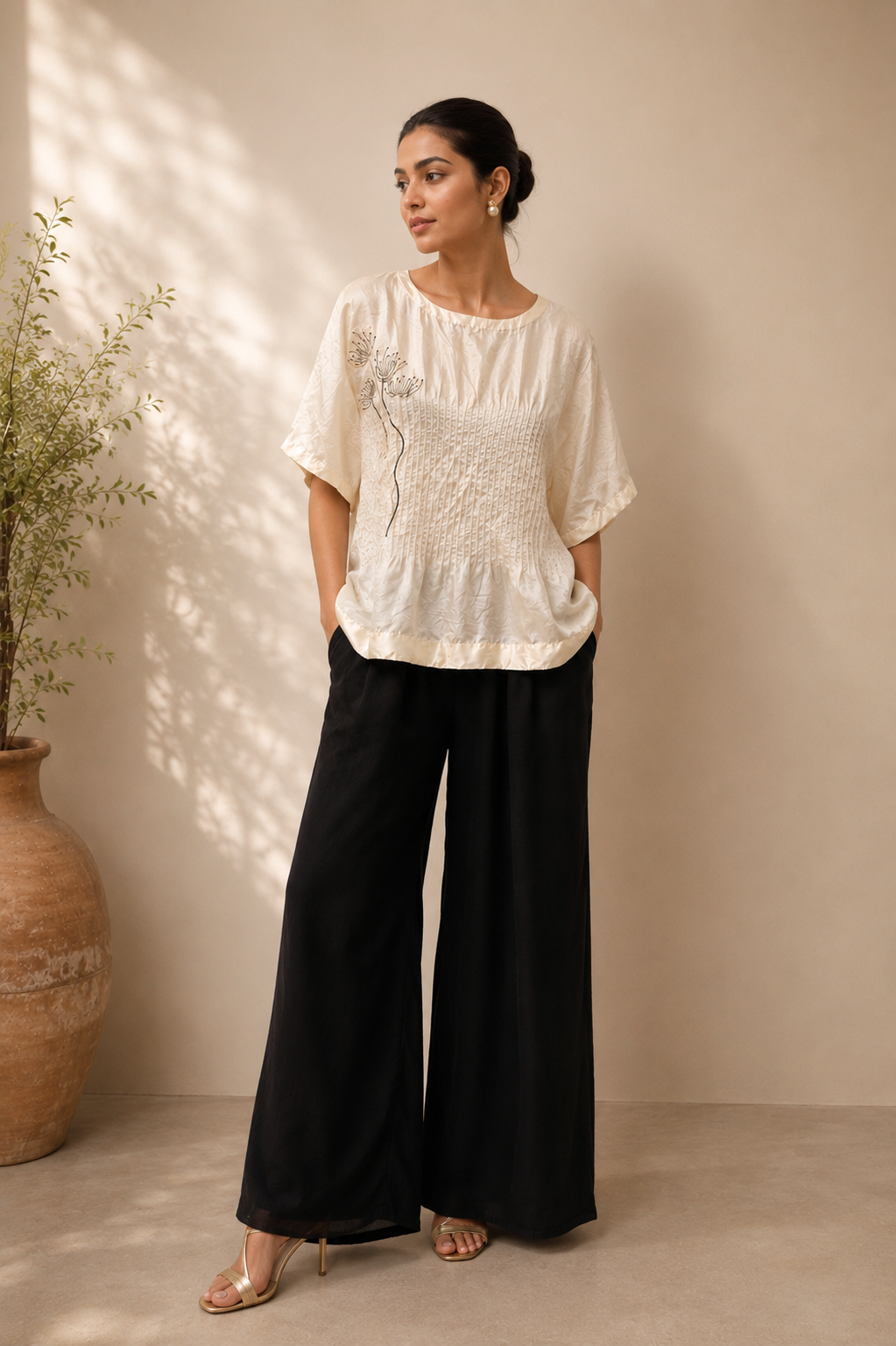 IVORY SILK TOP