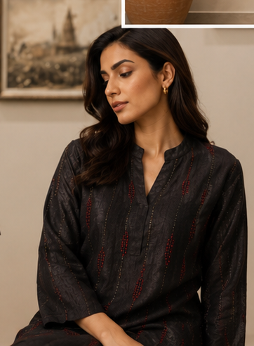 price and fabric image blurred on website