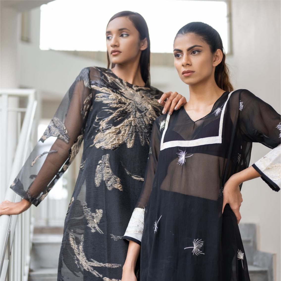 GOLD TRIBE - BLACK & GILT DRESS (need length of dress)