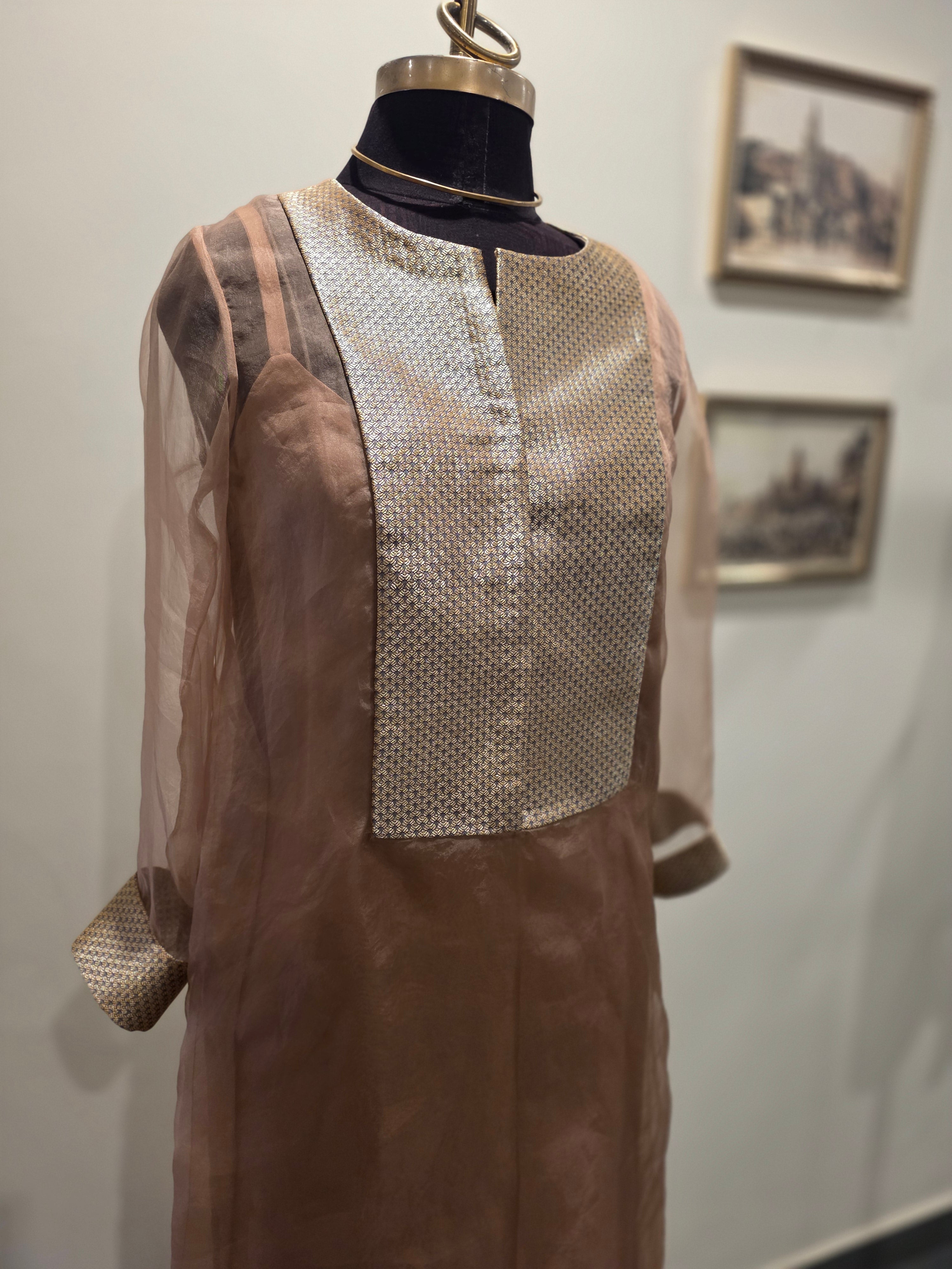 PINK SILK ORGANZA - DRESS