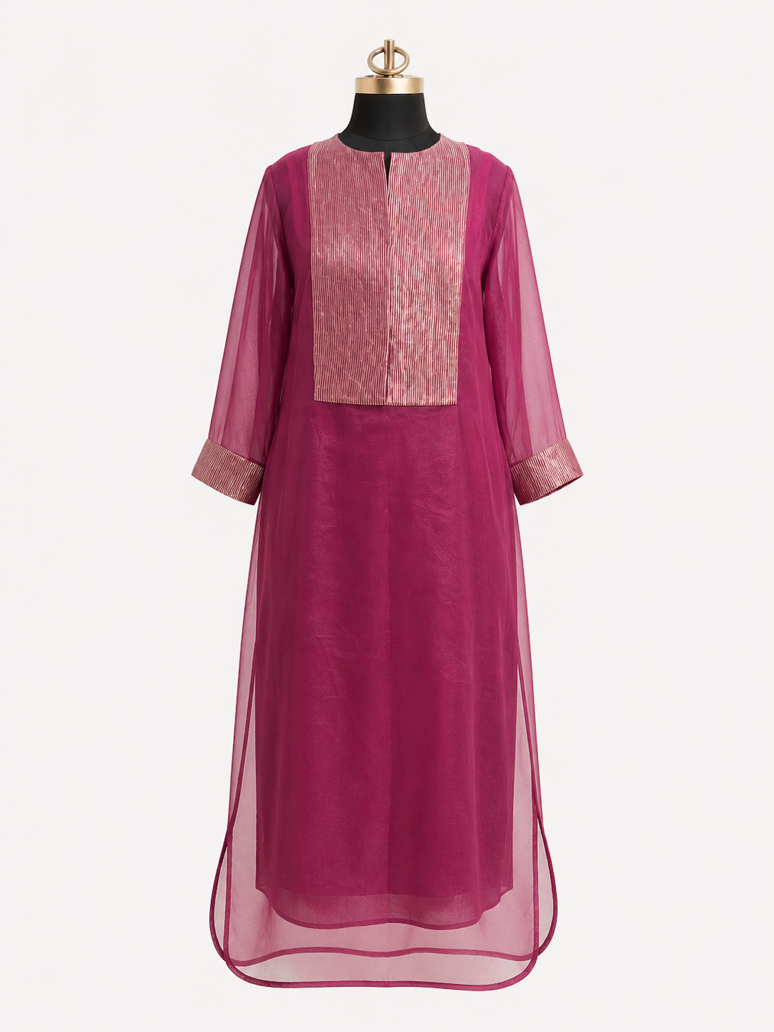 MAGENTA SILK ORGANZA - DRESS