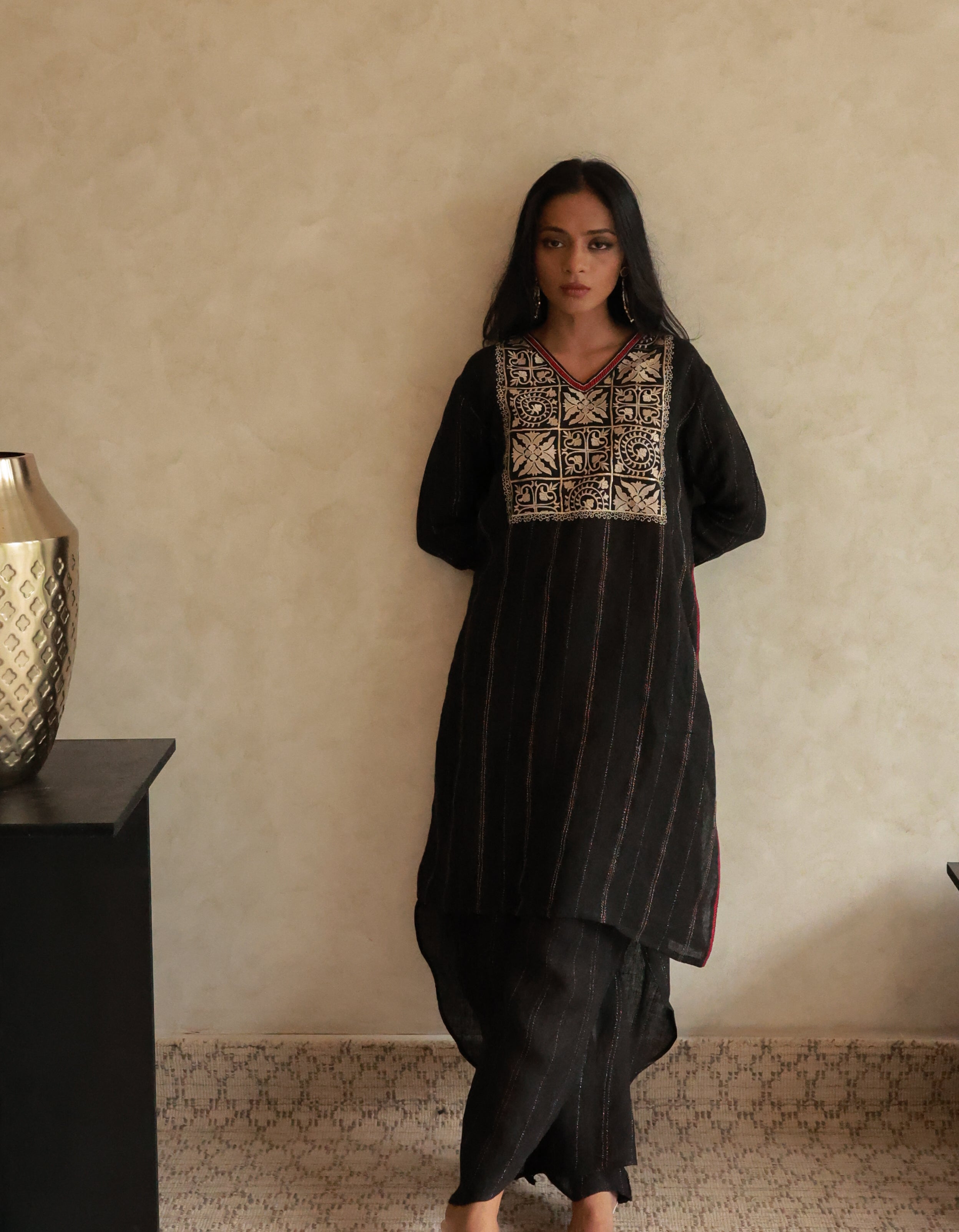 BLACK LINEN CO-ORD SET