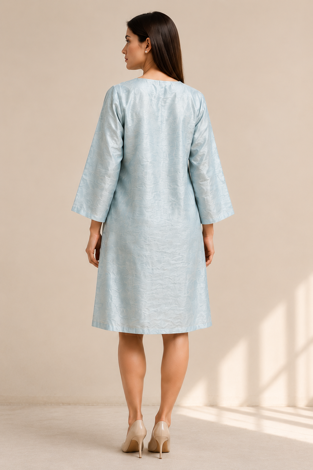 Powder Blue Embroidered Dress
