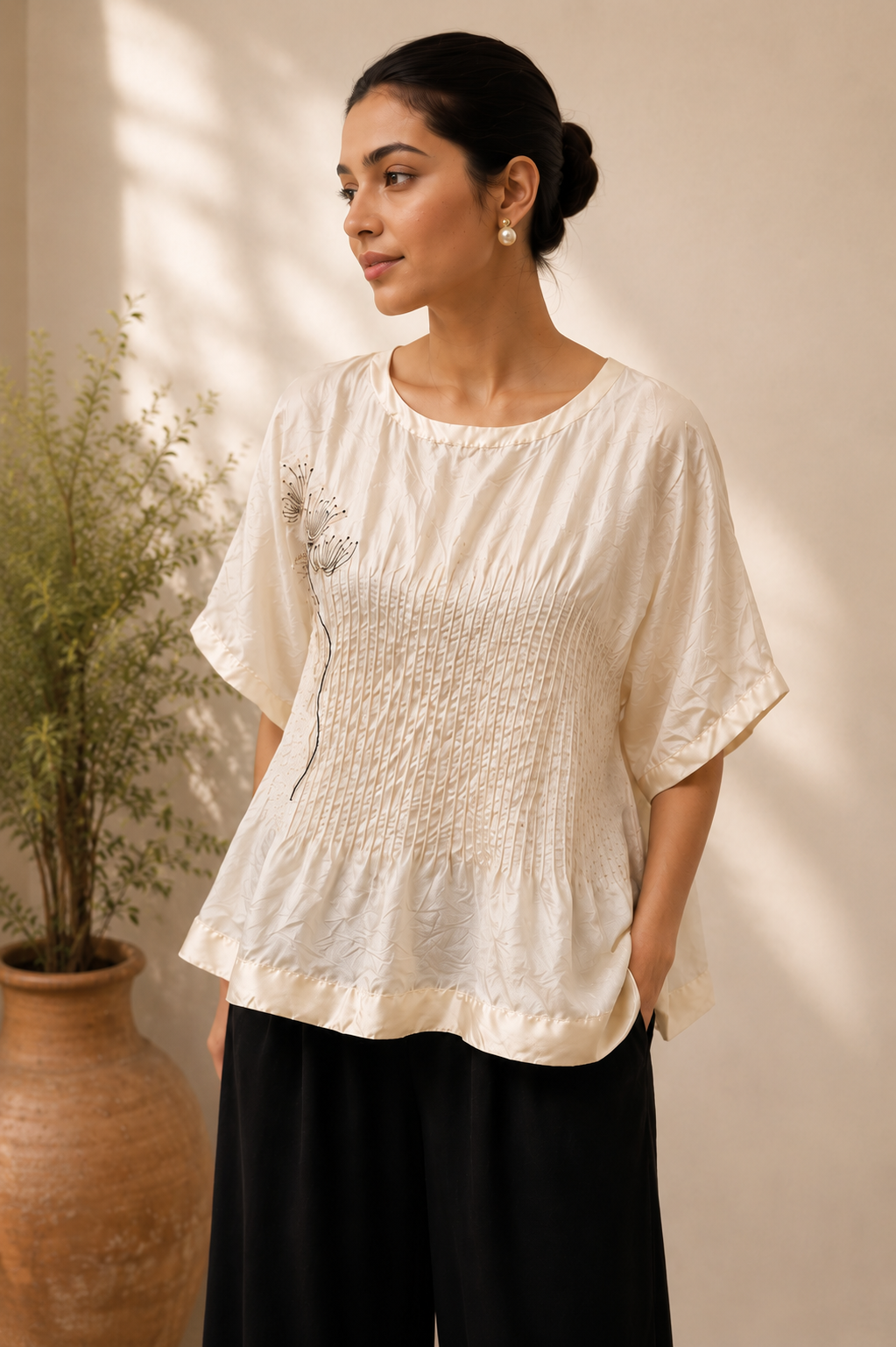 IVORY SILK TOP