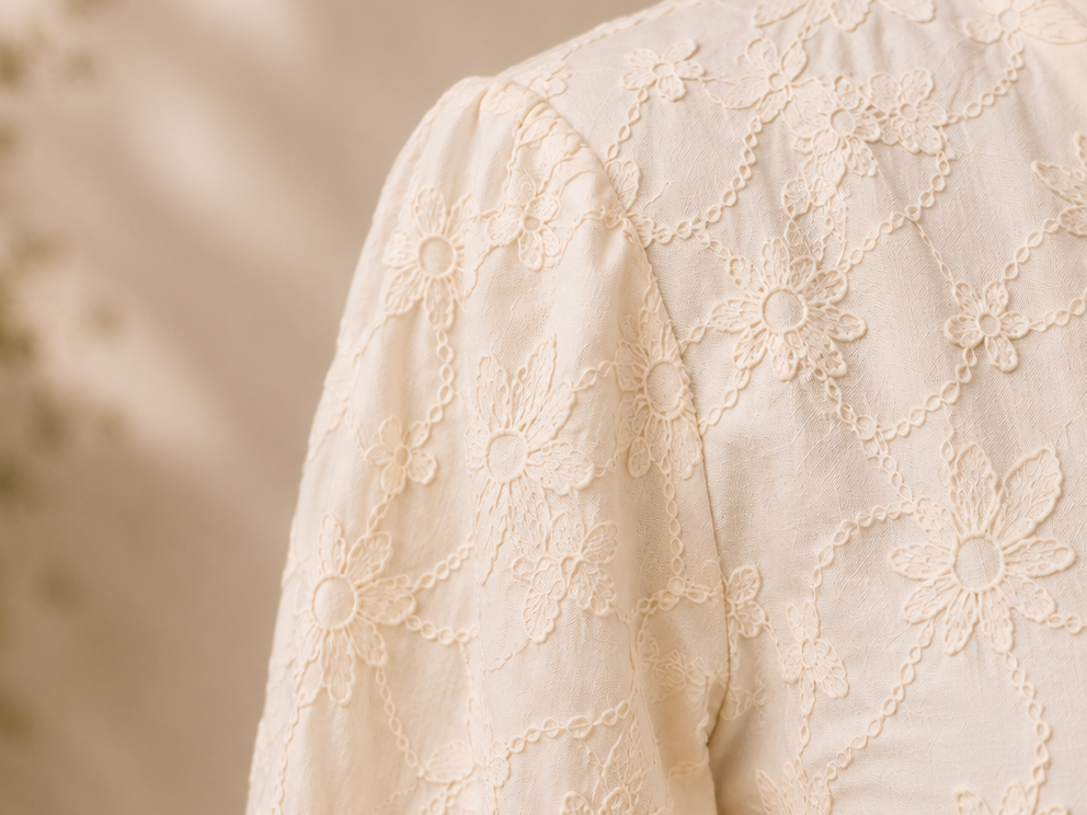 IVORY FLORAL TUNIC