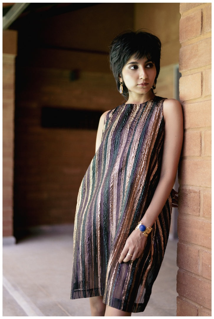 PRISM STRIPE MINI DRESS